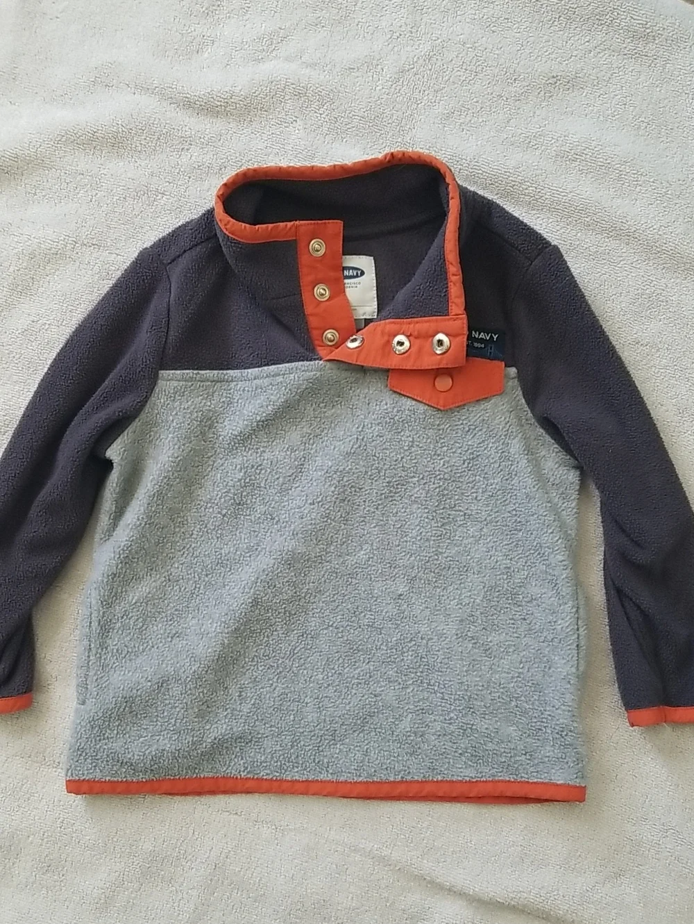 Old Navy Fleece Pullover with Orange Trim